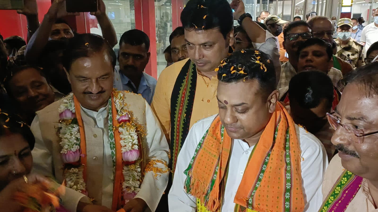 Sambit Patra and BJP’s Tripura Pradesh Pravari MP Dr. Mohesh Sharma came toTripura