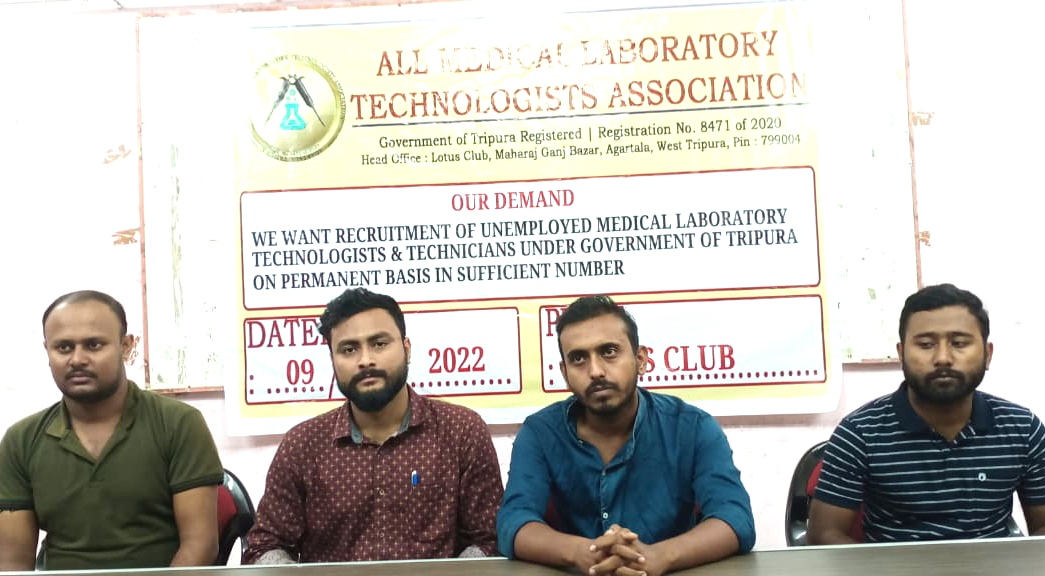 Tripura Laboratory Technologists Association  demand immediate jobs