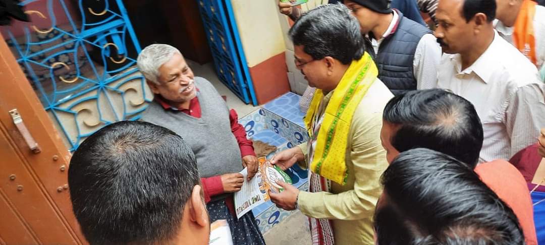 Chief Minister Prof. Dr.Manik Saha participated in public relations campaign at Booth No. 19 of Bagbasa Assembly on Saturday
