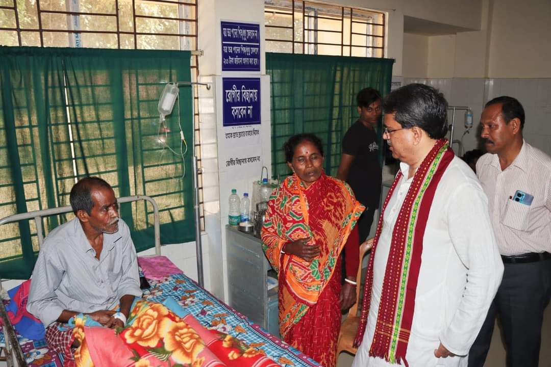 পানিসাগরে তিলথৈ প্রাথমিক হাসপাতাল পরিদর্শনে মুখ্যমন্ত্রী