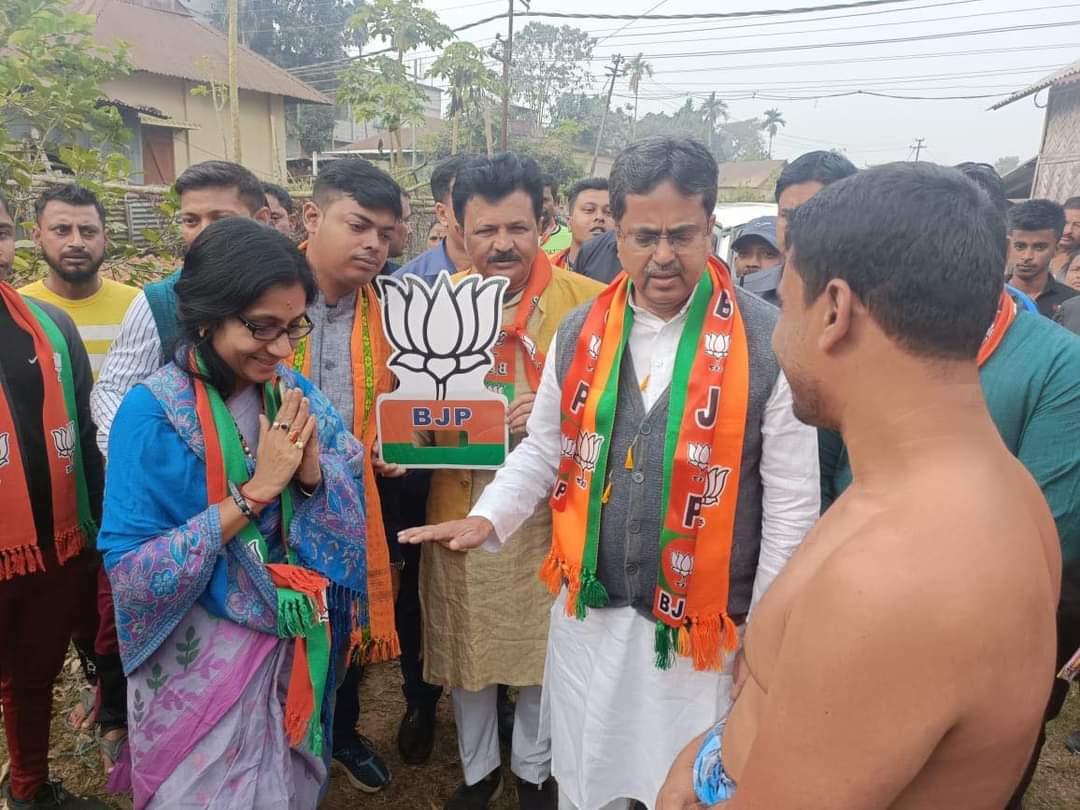 🧧🚨Chief Minister Dr. Manik Saha participated in the election campaign in support of Bharatiya Janata Party nominated candidate Papiya Dutta at Agartala assembly constituency on Wednesday. Chief Minister Dr. Manik Saha said that those who misled the people of this region by politics of lies in the previous by-elections will give a befitting reply to them in the upcoming elections.