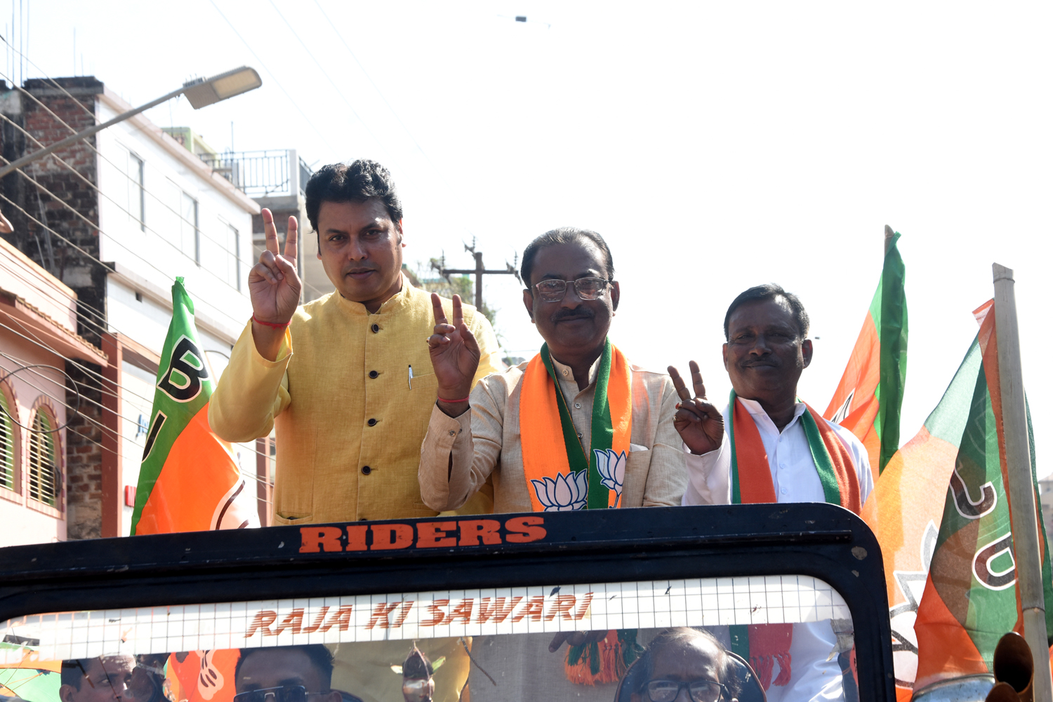 🚨🧧Biplab-Rajeev campaigning in Banmalipur