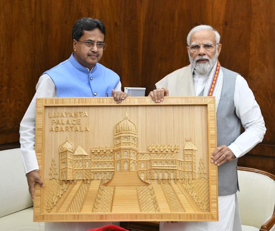🚨🧧Chief Minister Dr. Manik Saha paid a courtesy call on Prime Minister Narendra Modi