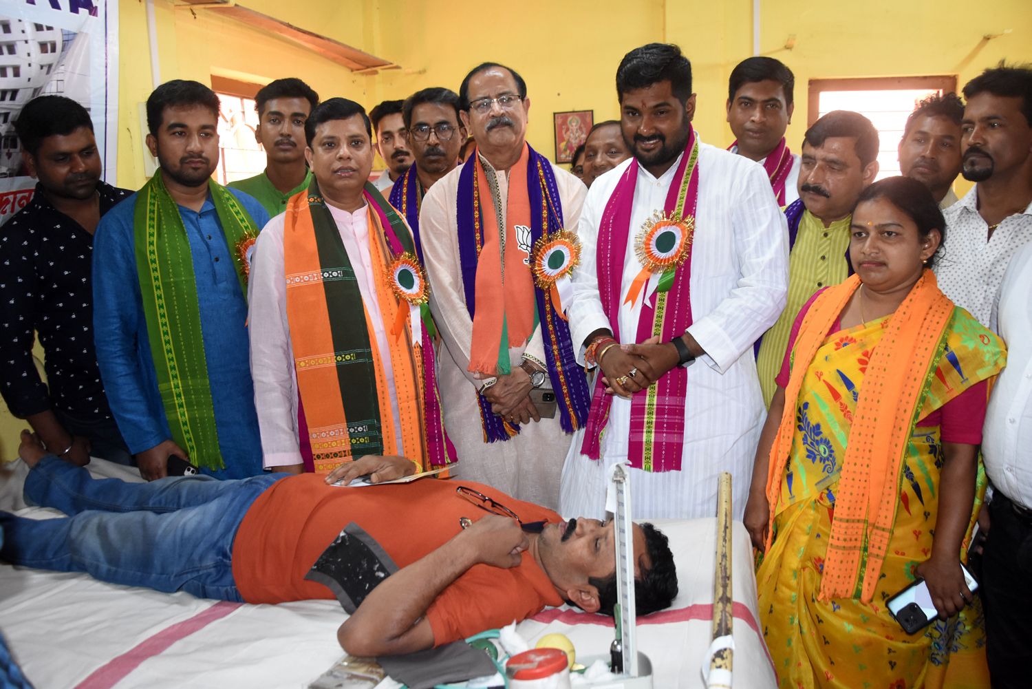 🚨🧧Mega blood donation camp organized by Barjala Youth Morcha