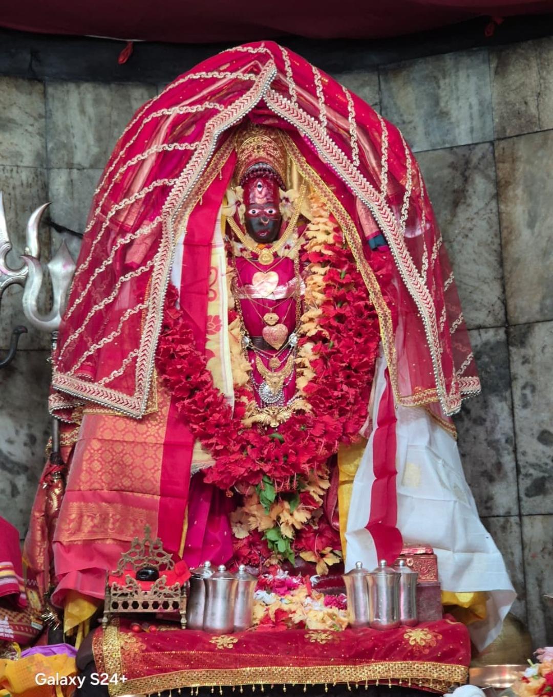 Idol of Tripura Sundari Ma on Tuesday