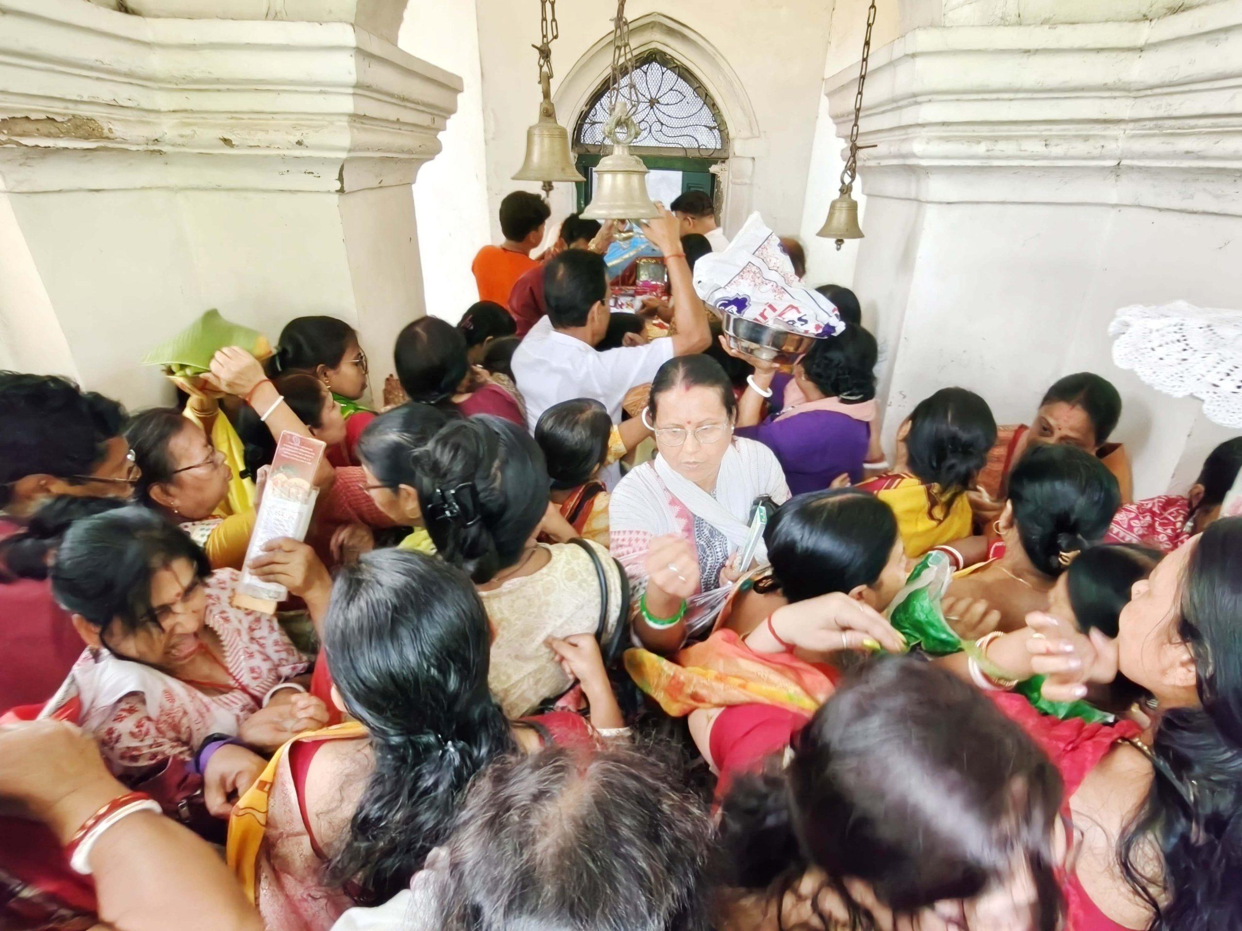 Mangalchandi Puja held at Agartala Rajbari, large gathering of devotees