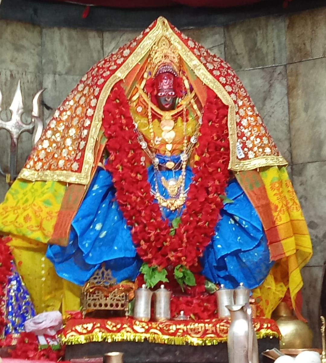 Idol of Tripura Sundari Ma on Thursday