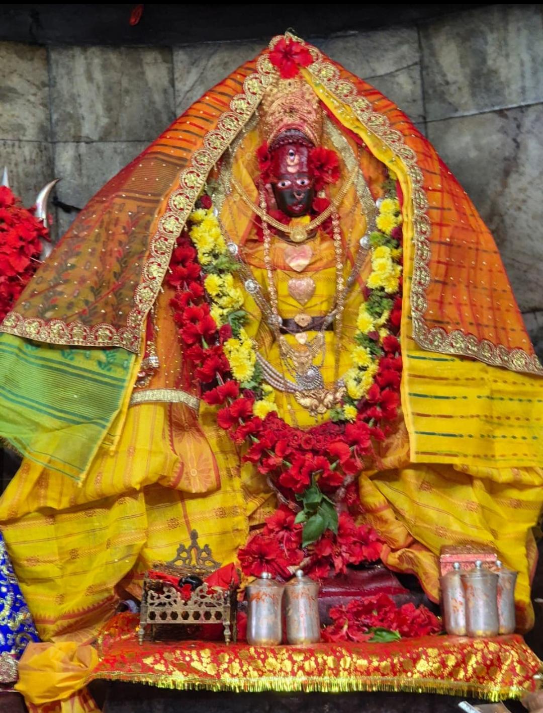 Idol of Tripura Sundari Ma on Tuesday