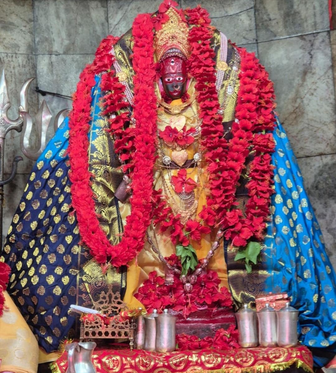 Idol of Tripura Sundari Ma on Thursday